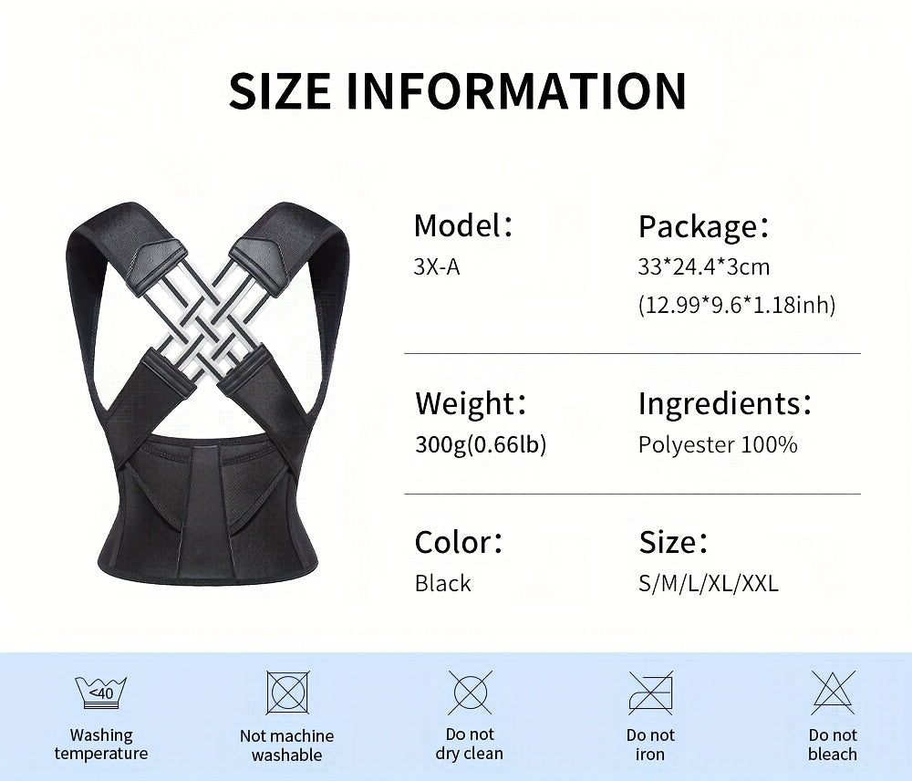Posturo™ Adjustable Back and Shoulder Posture Corrector (Unisex)