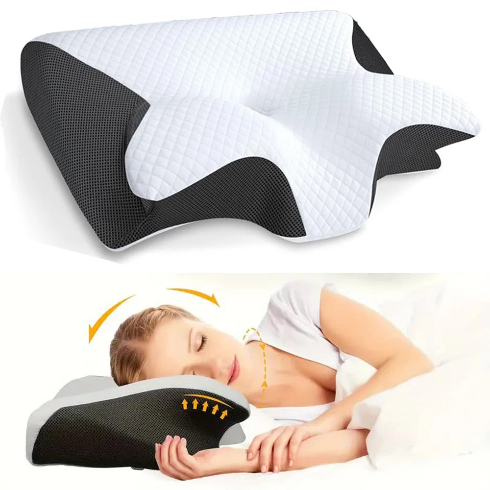 Posturo™ Butterfly Orthopedic Memory Foam Pillow for Neck & Spine Support
