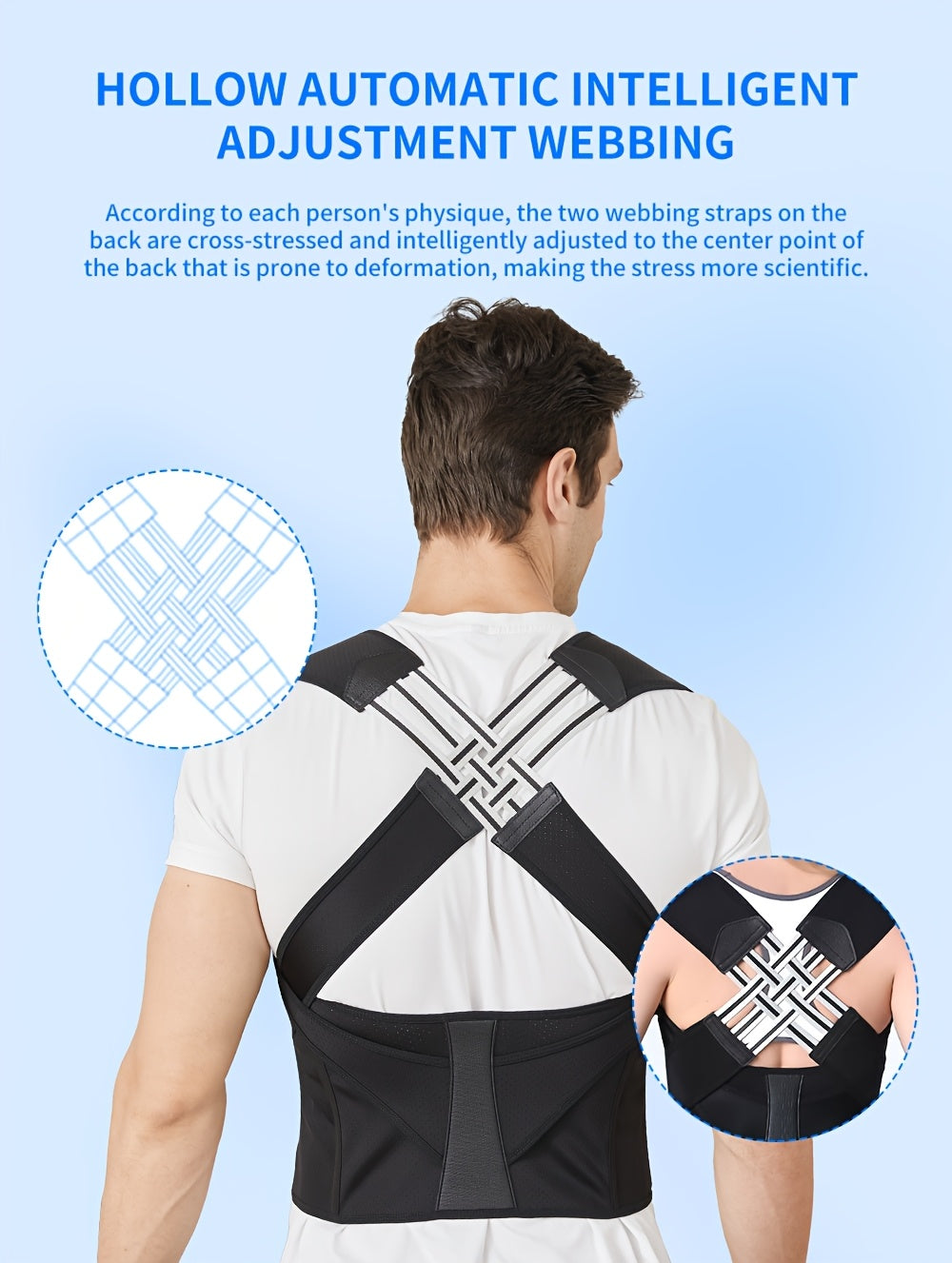 Posturo™ Adjustable Back and Shoulder Posture Corrector (Unisex)